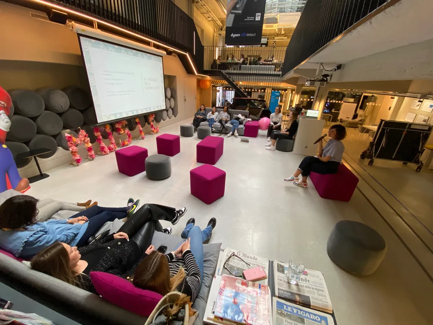 Atelier sophrologie chez Dyson Paris